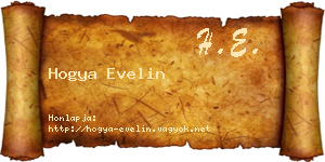 Hogya Evelin névjegykártya